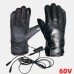 Unisex USB Charging Heating Outdoor Winter Electric Car Riding Keep Warm Waterptoof Windproof Leather Gloves