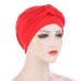 Women Cotton Multi Color Solid Casual Sunshade Side Braid Baotou Hats Beanie Hats