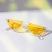 Women Retro Fashion Outdoor UV Protection Cat Eye Lower Half Frame Sunglasses