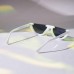 Women Retro Fashion Outdoor UV Protection Cat Eye Lower Half Frame Sunglasses