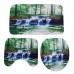 1/3/4Pcs Shower Curtain Bath Mat Toilet Lid Bath Carpet Bath Rugs Carpet