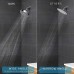 6" High Pressure Rain Shower Head Pressure-boosting Fully-plated Lotus-shaped with Bend Pipe Bathroom Rainfall Shower Head Black Silvery Angle Adjustable Showerhead