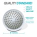 6" High Pressure Rain Shower Head Pressure-boosting Fully-plated Lotus-shaped with Bend Pipe Bathroom Rainfall Shower Head Black Silvery Angle Adjustable Showerhead