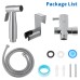 BVSOIVIA Handheld Toilet Bidet Sprayer Set Kit Stainless Steel Hand Bidet faucet Bathroom Hand Sprayer Shower Head