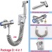 Handheld Bidet Sprayer Set Stainless 304 Steel Spray Gun Shower Handheld Toilet Bidet Faucet Sprayer Shower Nozzle Self-cleaning