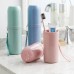 SOFO Dual Use Tooth Mug Wheat Straw Portable Toothbrush Toothpaste Holder Double Cups Container for Trave