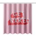 Shower Curtain Set Bathroom Non-Slip Toilet Mat Cover Rug Pink