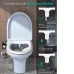 Toilet Bidet Attachment Ultra-Slim Toilet Seat Double Nozzle Spiral Adjustable Water Pressure Non-Electric Ass Sprayer With Hose