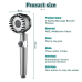 VONATES High-Pressure Shower Head One-Key Stop Adjustable Spray 3-Mode With Massage Brush Filter Rain Shower Faucet Bathroom Accessories