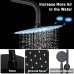 Wall Mount Exposed Shower System with Thermostatic 8 Inch Round/Square Shower Head Adjustable Handheld Sprayer and Bottle Faucet