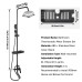 Wall Mount Exposed Shower System with Thermostatic 8 Inch Round/Square Shower Head Adjustable Handheld Sprayer and Bottle Faucet