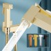 Wall Mounted Square T-Type Brass Handheld Bidet Spray Shower Head Bidet Sprayer Copper Toliet Spray Set