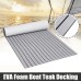 300x90x0.6cm Gray EVA Boat Flooring Faux Teak Decking Sheet Pad