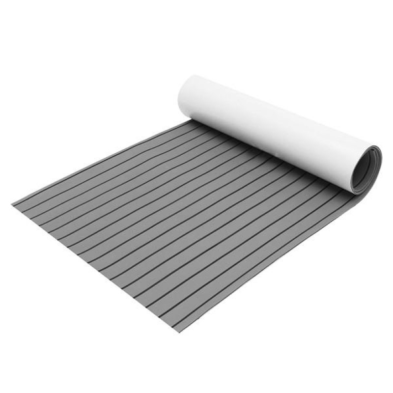 ELuto 2400x900x6mm Marine Flooring Faux Teak EVA Foam Boat Decking Sheet Gray