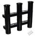 Fishing Rod Holder Rack 3 Tubes Marine Boat Tool Plastic White/Black