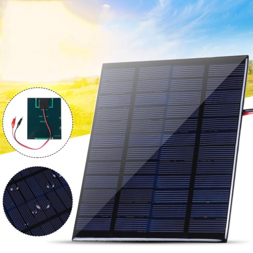 10W Solar Panel with Clips Polycrystalline Silicon Solar Cell IP65 Portable Waterproof Outdoor Camping Travel