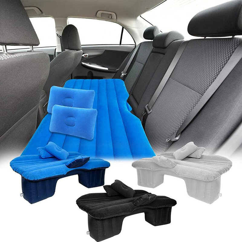 138x85cm Car Air Inflatable Travel Mattress Back Seat Bed Multifunctional Sofa Air Bed Pillow With Air Outdoor Camping Mat