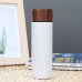 150ml Insulated Bottle Wood Grain Mini Cute Stainless Steel Thermos Cup Portable Pocket Vacuum Bottle Mini Coffee Mug with Tea Leak for Home Travel Outdoor