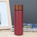 150ml Insulated Bottle Wood Grain Mini Cute Stainless Steel Thermos Cup Portable Pocket Vacuum Bottle Mini Coffee Mug with Tea Leak for Home Travel Outdoor