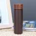 150ml Insulated Bottle Wood Grain Mini Cute Stainless Steel Thermos Cup Portable Pocket Vacuum Bottle Mini Coffee Mug with Tea Leak for Home Travel Outdoor