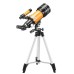 15X-150X 70mm Large Aperture Astronomic Refracting Monocular Telescope with Tripod Eyepiece Dust Cover Teleconverter Finder Scope for Star Gazing Bird Watching