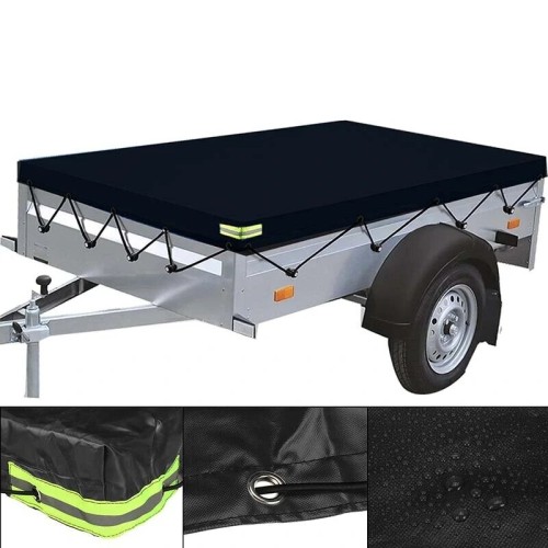 210-260cm 600D PVC Waterproof  Trailer Cover Auto Roof Tent Heavy Duty Dustproof Protector Cover Travel Camping Canopy