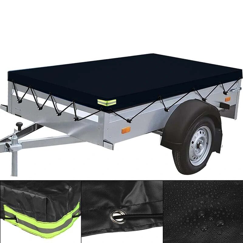 210-260cm 600D PVC Waterproof  Trailer Cover Auto Roof Tent Heavy Duty Dustproof Protector Cover Travel Camping Canopy