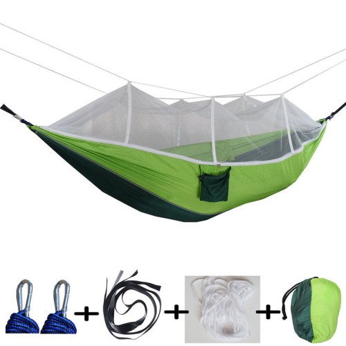 260x140cm Double People Mosquito Hammock Camping Garden Sleeping Hanging Bed Max Load 300kg