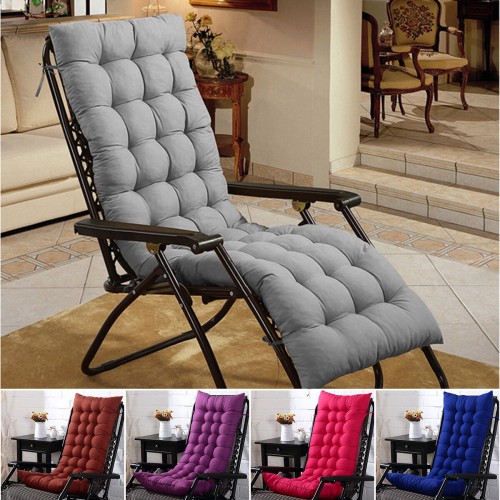 48*155CM Thickened Chair Cushion Double-Sided Available Foldable Rocking Chair Upholstery Outdoor Camping Beach Chairs Sun Seats