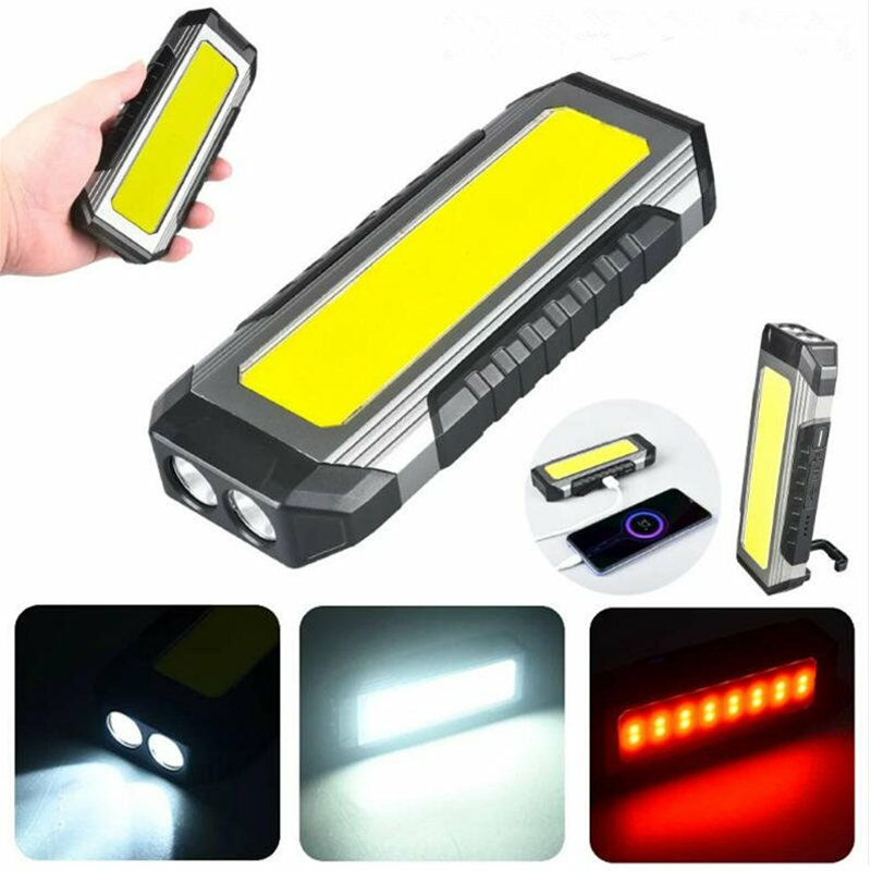 COB LED Work Light USB Rechargeable Flashlight Camping Lantern LED Flashlight Camping Torch with Magnet