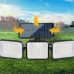 Motion Sensor Solar Three Head Wall Lights Outdoor 180 LED Flood Lights Adjustable Head 270° Wide Angle Solar Lighting