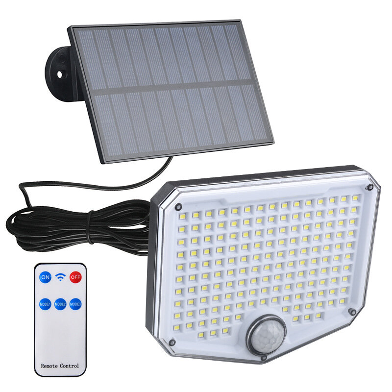 Outdoor Solar Energy 153LED Human Body Sensing Wall Light Courtyard Household Lighting Split Body Wall Lamp