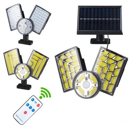 Outdoor Solar Waterproof Remote Control Split Wall Light Human Sensor Street Light Household Garden Light