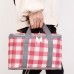 Picnic Baskets Handheld Insulation Bag With Colored Plaid Waterproof Rattan Outdoor Portable Picnic Basket  Large Picnic Basket