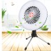 Portable Fan Light USB Recharge Power Bank Camping Lamp Multifunction Outdoor Lighting LED Hanging Tent Fan Light