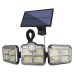 Solar Lights Outdoor Motion Sensor Flood Lights With Remote 3 Light Mode Led Solar Security Wall Lights