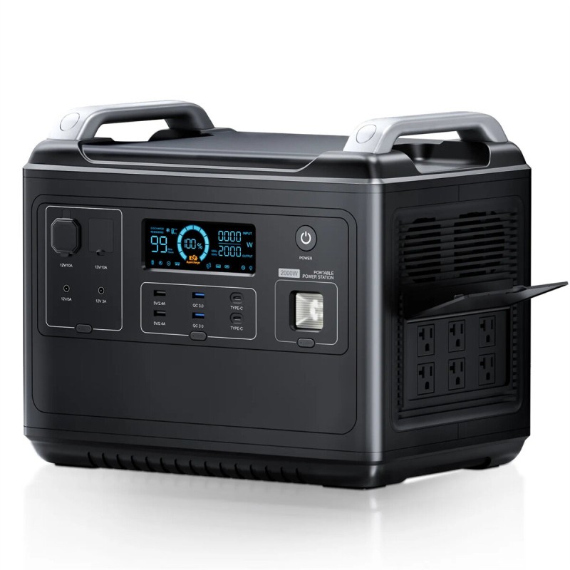 [UK Direct] VDL HS2000 2000W (Peak 4000W) 1997Wh Portable LiFePO4 Power Station UPS Solar Generator with LiFePO4 Mobile Power Supply for Caravans Outdoors DIY and as Emergency Generator UK Plug