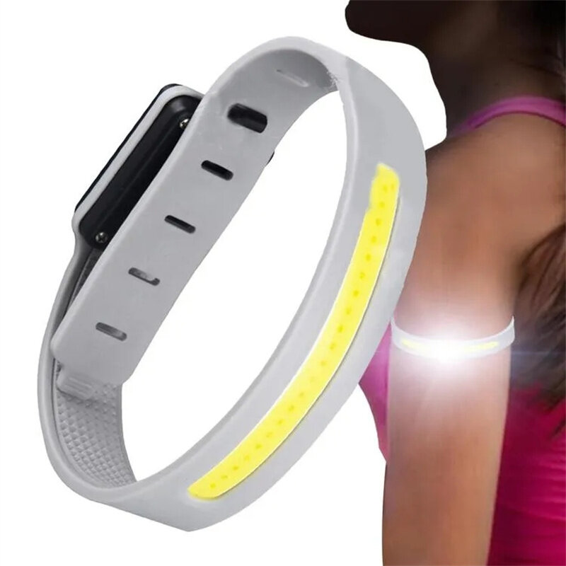USB Charging Strong Running Light Outdoor COB Night Sports Light Arm Night Flashing Strong Riding Lamp