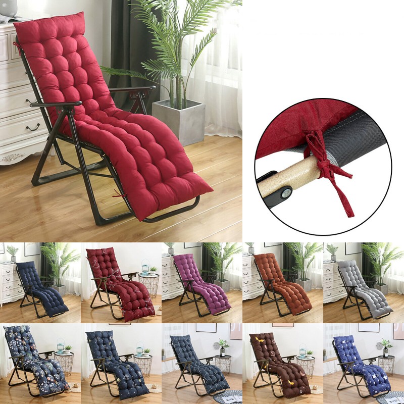 Universal Lounge Chaise Chair Cushion Tufted Soft Comfort Deck Chaise High Back Cushion Outdoor Indoor Rocking Chair Padded