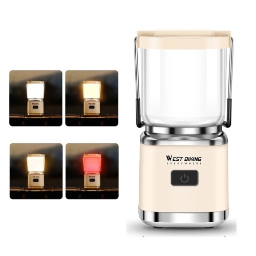 WEST BIKING Mini Portable Camping Light Type-C Rechargeable LED Lantern Waterproof Hanging Tent Mosquito Repellent Camping Lamps