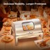 Warmounts 9QT Rectangular Roll Top Chafing Dish Buffet Set, Stainless Steel Catering Server Food Warmer with Glass Lid & Holder, Fuel Holder for Parties Wedding 63x44x42.1 cm
