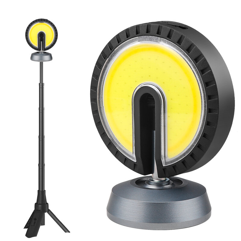 XHP50 LED Solar Strong Light Camping Lamp COB With Magnet Type-C Charging Multi-Function Digital Display Work Light Intelligent Digital Display