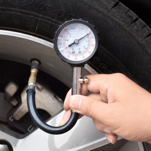 100 PSI High Mechanical Tire Pressure Gauge Car Tire Pressure Gauge With Tube Stainless Steel