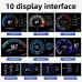 Car Head-Up Display OBD2+GPS Smart Car HUD Gauge Digital Odometer Security Alarm Water Temperature Alarm