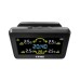 Car Large LCD Screen TPMS Tire Pressure Monitoring System Solar Charging Time Display with 4 Sensors