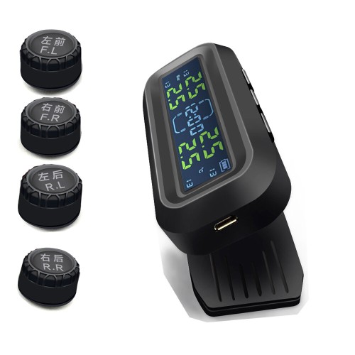 Car TPMS Tire Pressure Monitor Solar Wireless External Display External Tire Pressure Monitoring System