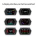 GEYIREN P17 4.3" OBD+GPS Dual System HUD Rotating LCD Detector Overspeed Water Temperature Speed Alarm Brake Turbine Test Mileage