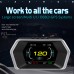 GEYIREN P17 4.3" OBD+GPS Dual System HUD Rotating LCD Detector Overspeed Water Temperature Speed Alarm Brake Turbine Test Mileage