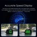 Green Light Universal Car Head-Up Display HUD GPS Speedometer Digital Speedometer Display Plug and Play for All Cars