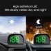 Green Light Universal Car Head-Up Display HUD GPS Speedometer Digital Speedometer Display Plug and Play for All Cars